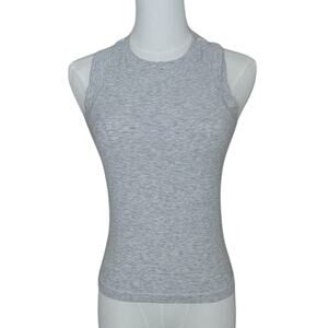 VUORI Pose Modern Tank Top Gray size Small Ribbed Crewneck Stretch Shirt